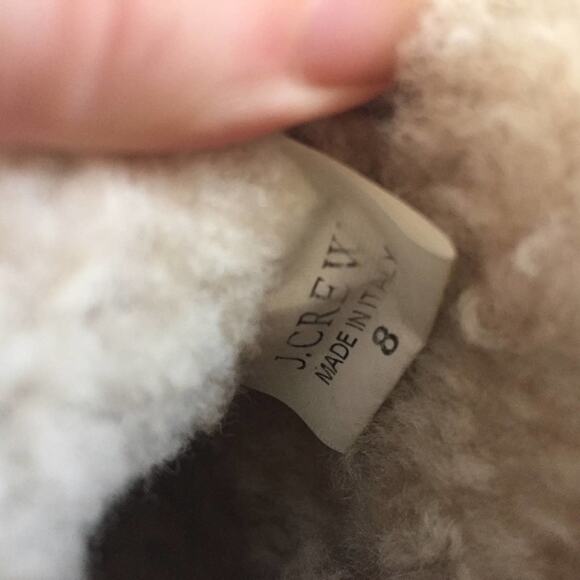 J. Crew ankle bootie wedge heel tan cream mob era - Picture 7 of 8